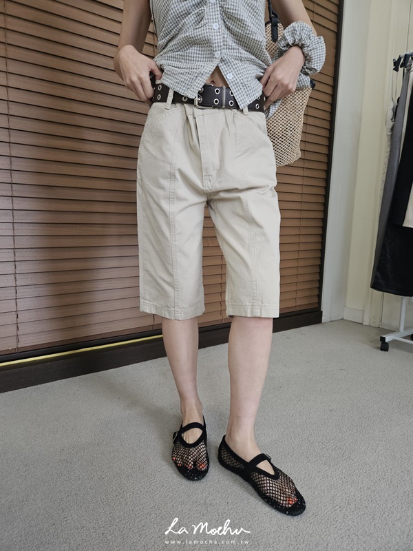高腰銀扣直筒卡布里褲(闆娘清單)